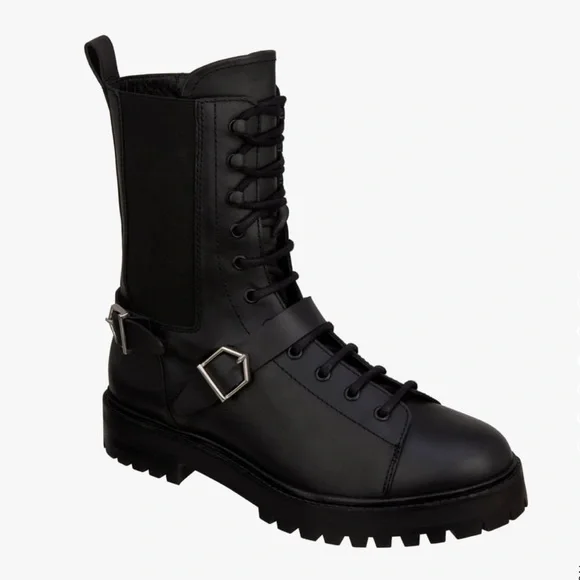 ZARA Real Leather Buckled Ankle Boots - Picture 5 of 8